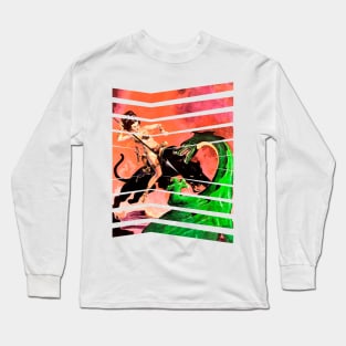 Dragon Girl Retro Comic Vintage Long Sleeve T-Shirt